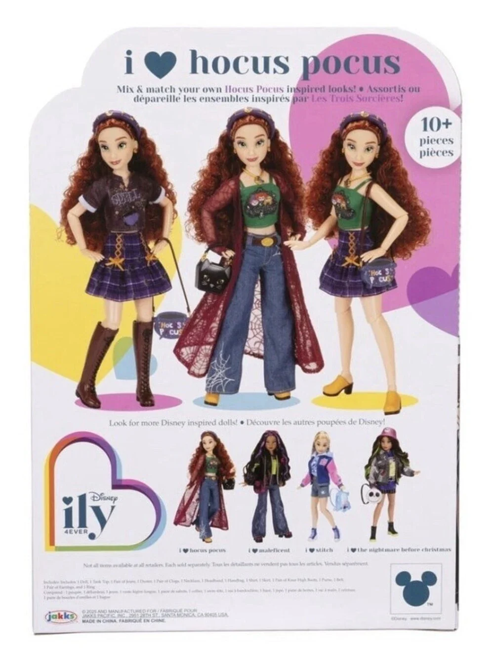 4 Disney ILY 4EVER Doll Maleficent Hocus Pocus Stitch Nightmare Before Christmas
